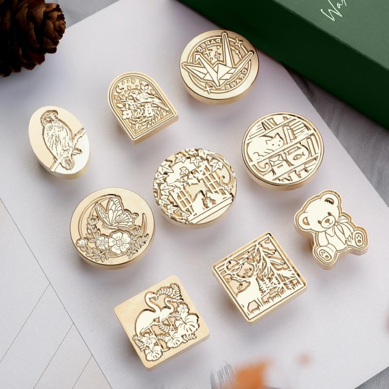 Wax Seal Stamp Set - 동물 식물 왁스 인감 스탬프 클래식