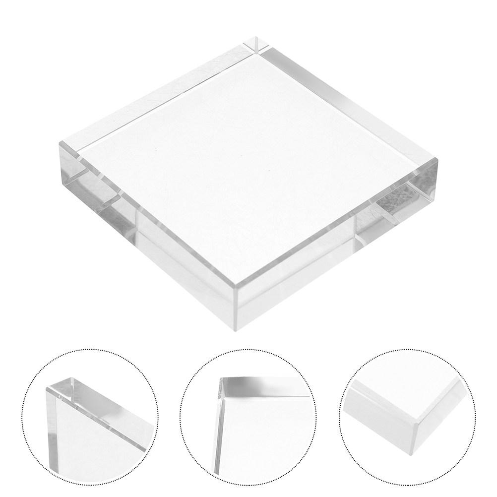 Paper Weight Crystal - 투명한 크리스털 소재의 사각형 종이 무게추,