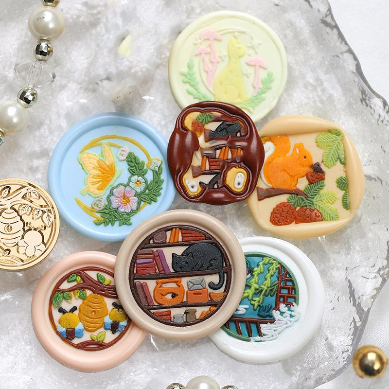 동물 식물 왁스 인감 스탬프 클래식 씰링 왁스 스탬프  - Wax Seal Stamp Set 리뷰 및 가격
